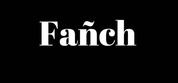 Le mot Fañch écrit sur un fond noir.